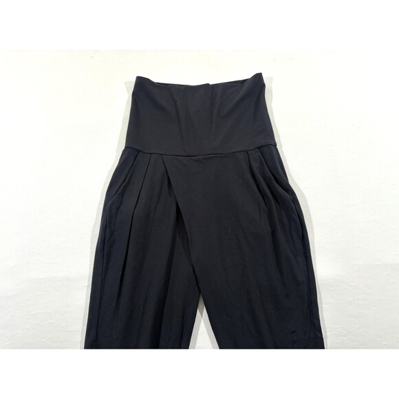 ME+EM Black Modal Elastane Foldover Waist Straight Leg Lounge Pants Stretch Sz 8 - Picture 3 of 12